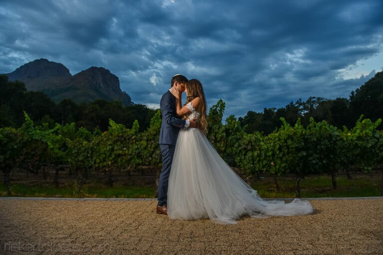Couple dancing outside