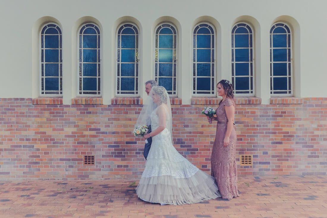Waiting to enter Wedding ceremony