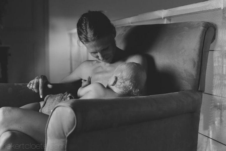 Mom breastfeeding child