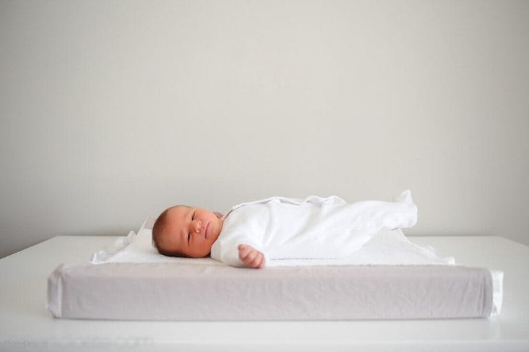 Baby on changing station