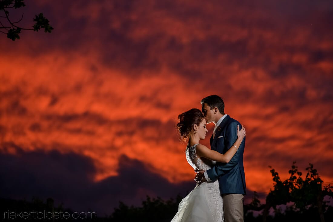 Vrede and Lust special sunset wedding photo
