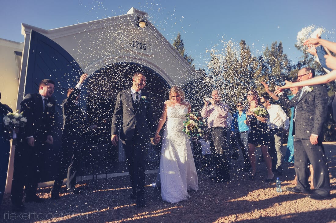 Confetti Rains on Couple