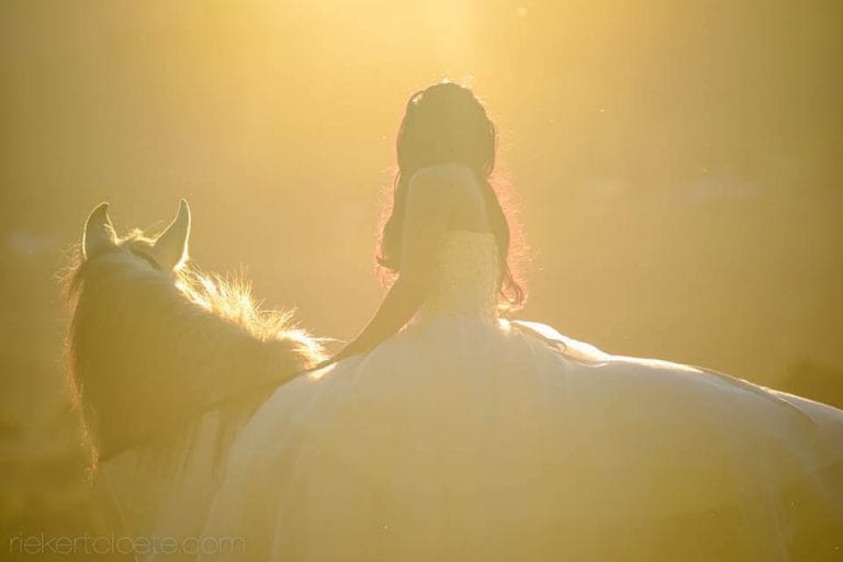 bride on horse