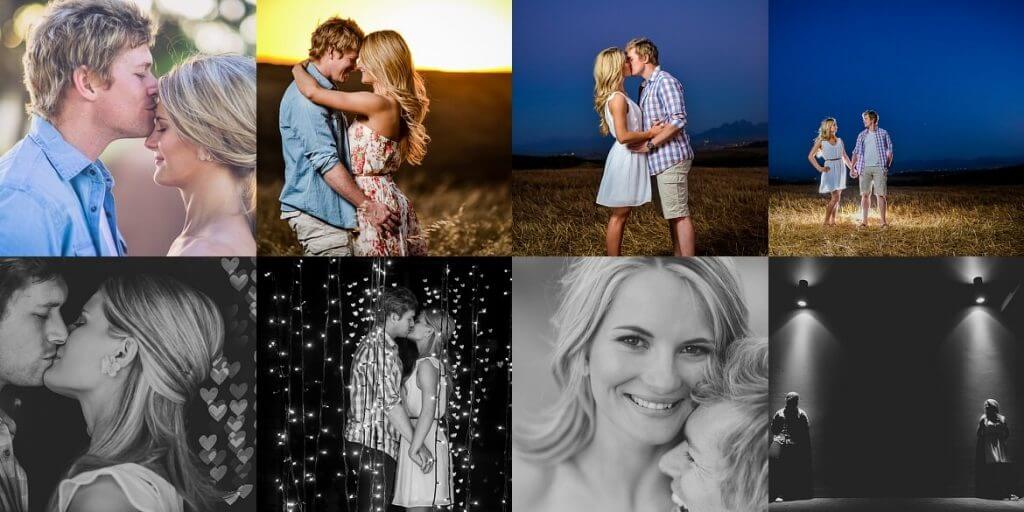 Collae of an engaged couple