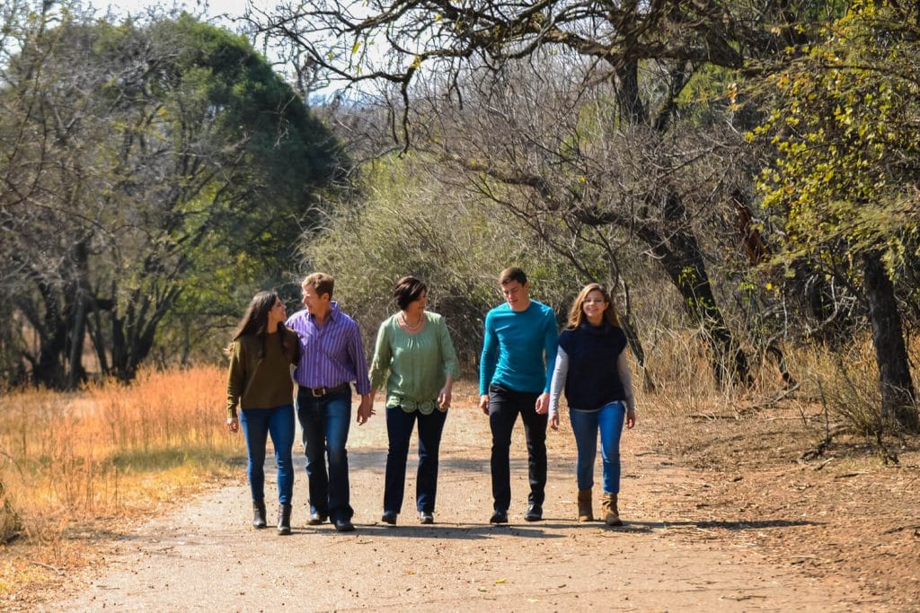 Family walking