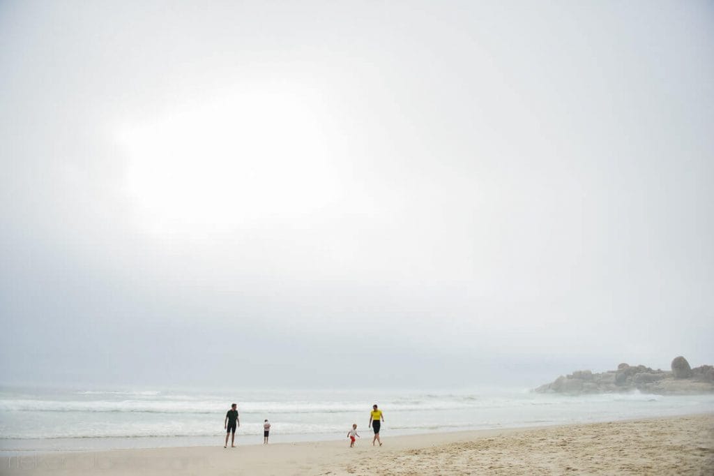 Family wide photo on the beach