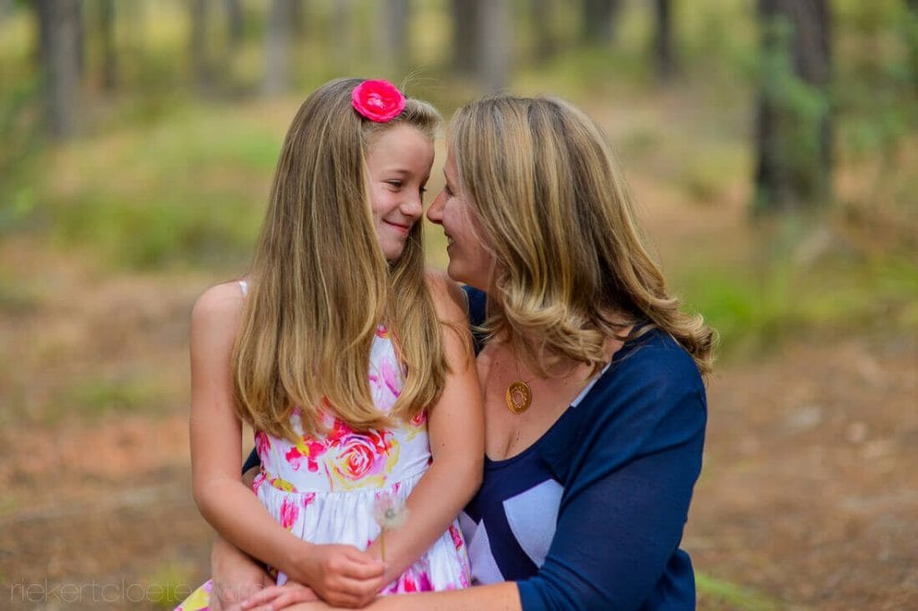 Mom and Daughter close