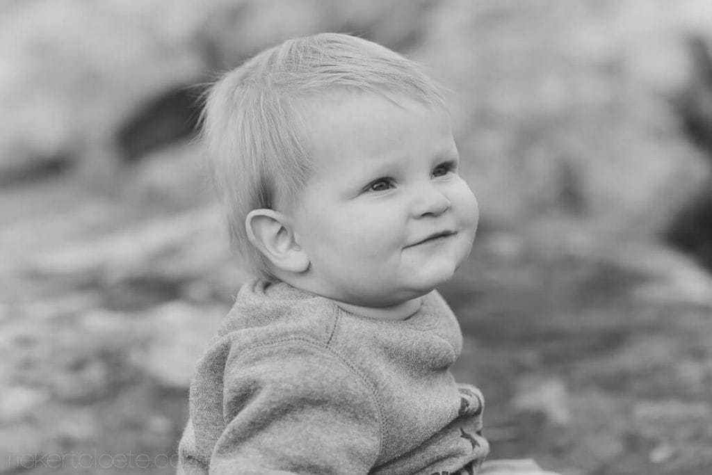 Baby in Black and white