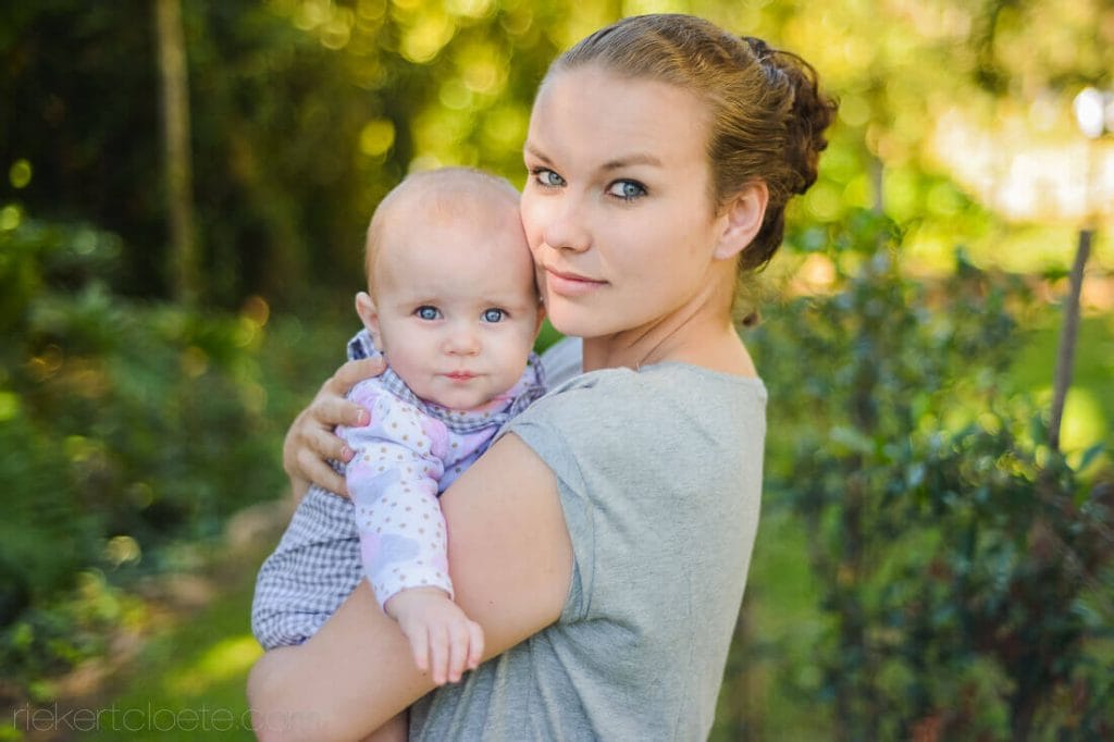 Mom looking at camera