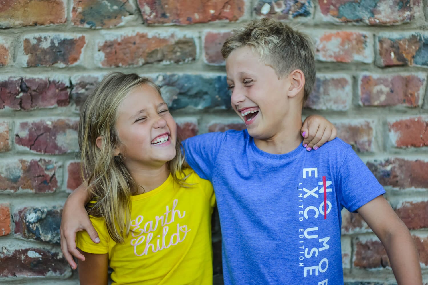 Young children during a relaxed family shoot
