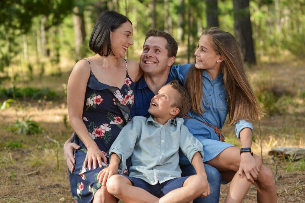 Family looking at each other