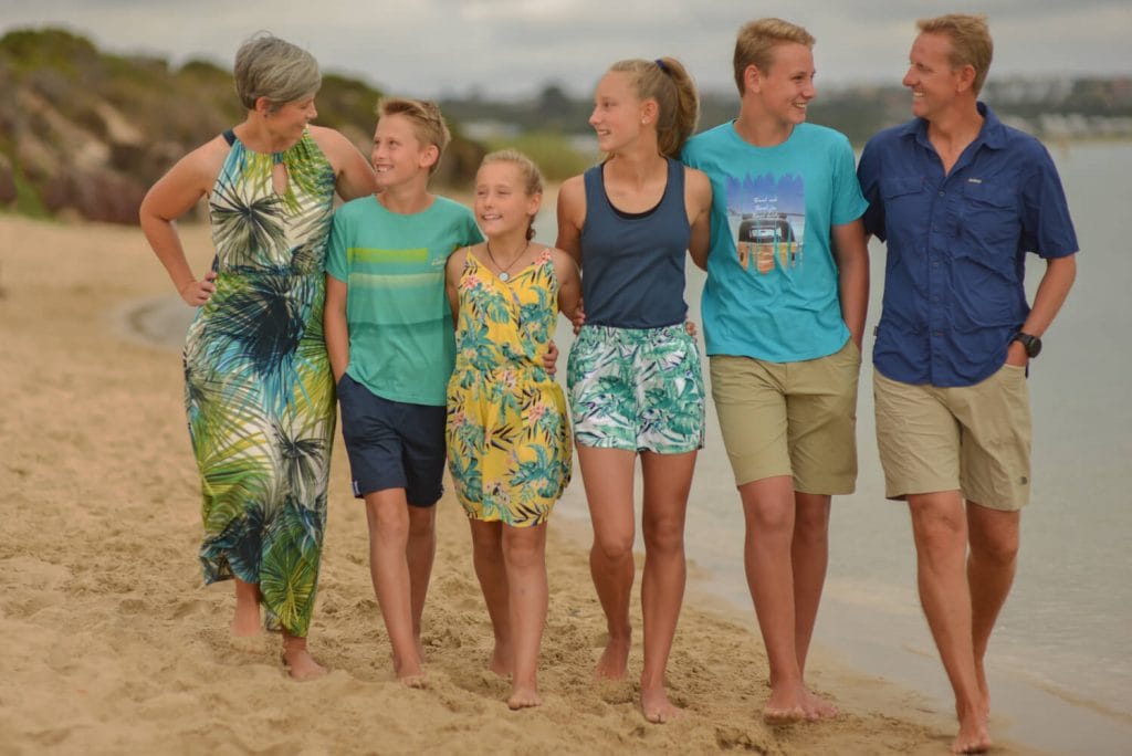 Kids walking towards