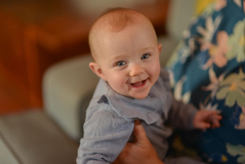 Baby smiling