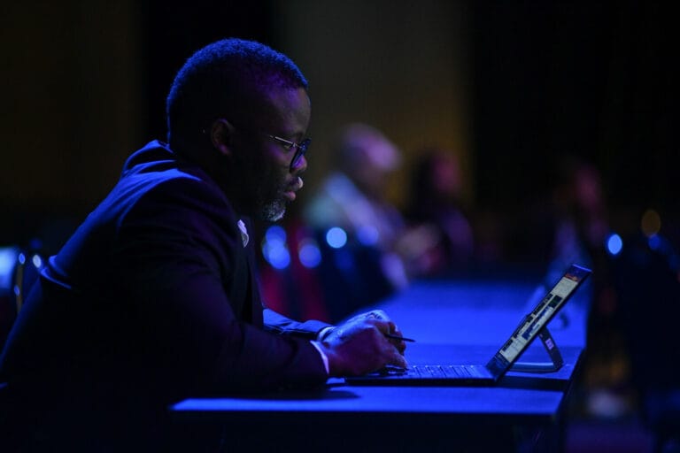 Man listening at CTICC
