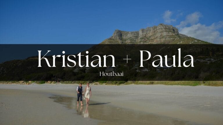 Wedding photos on beach in Houtbaai