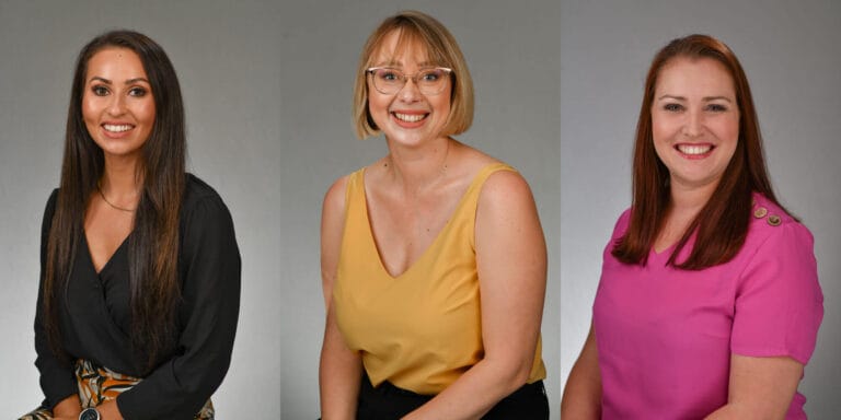 Three ladies during headshot session