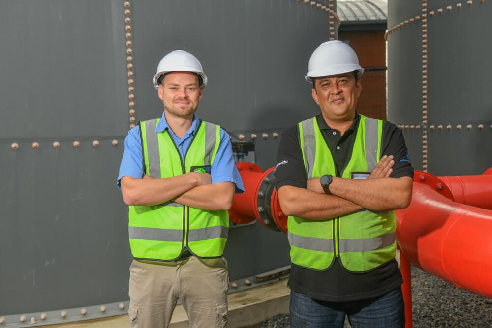 Two staff members with ppc