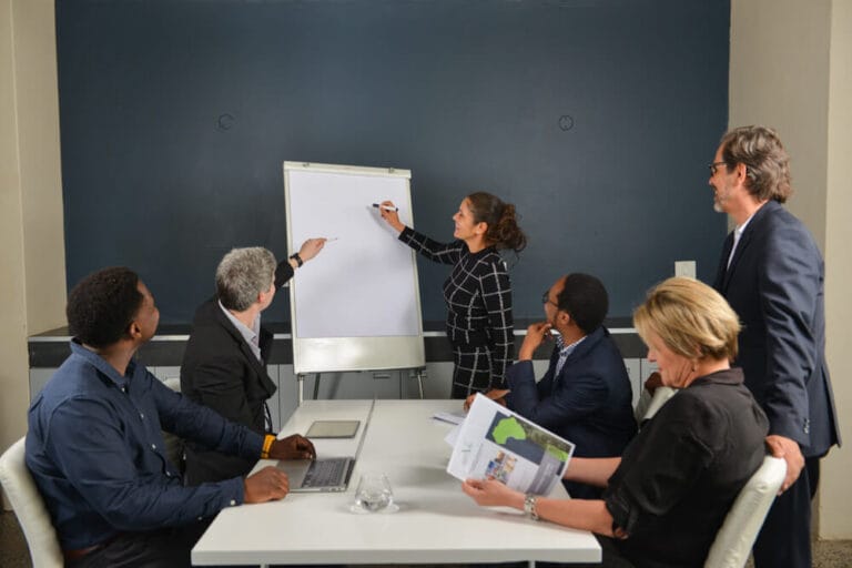 Staff having a meeting