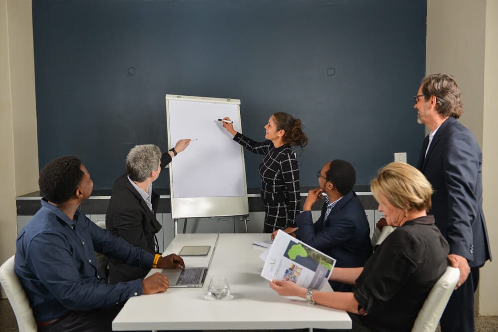 Staff having a meeting