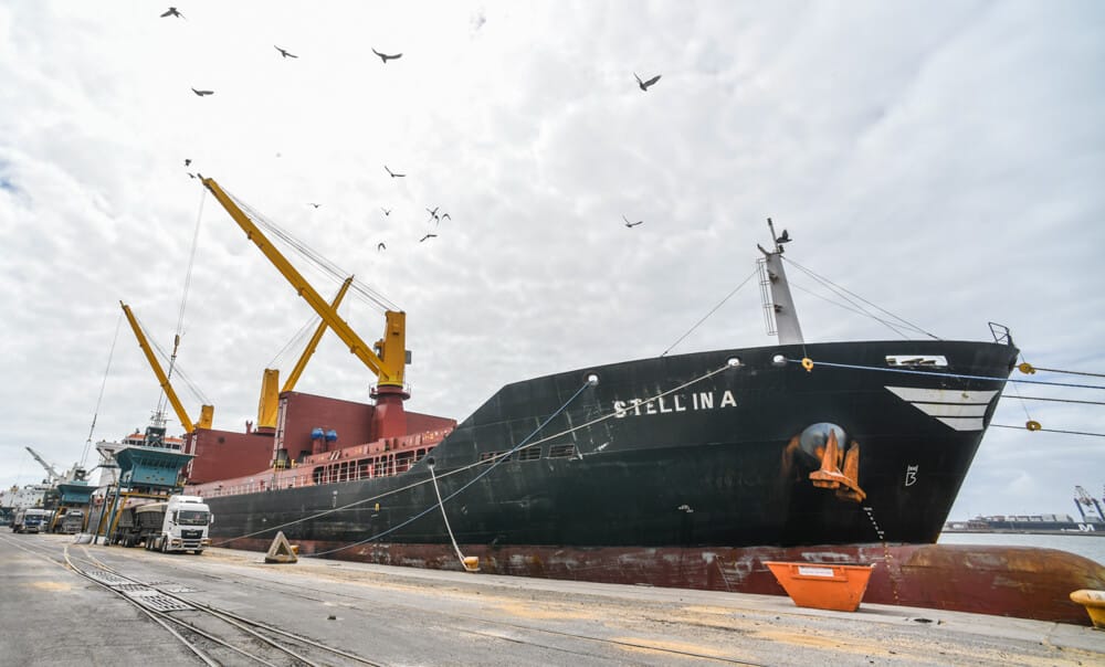 Ship in harbor photography
