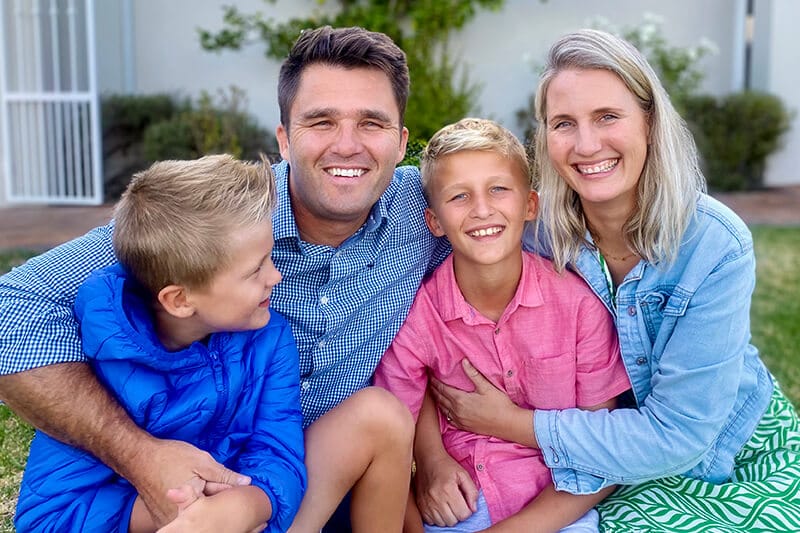 Riekert Cloete and family