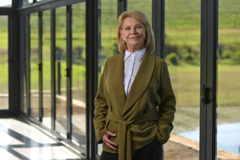 lady smiling during headshot session in Durbanville
