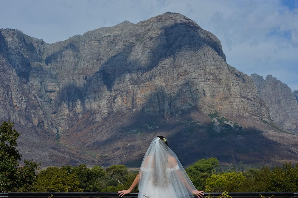 Bridal photo in Stellenbosch