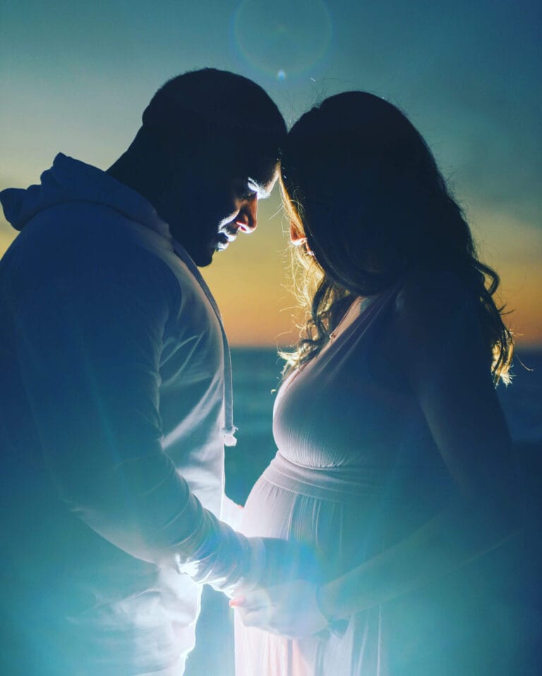 Maternity shoot during sunset