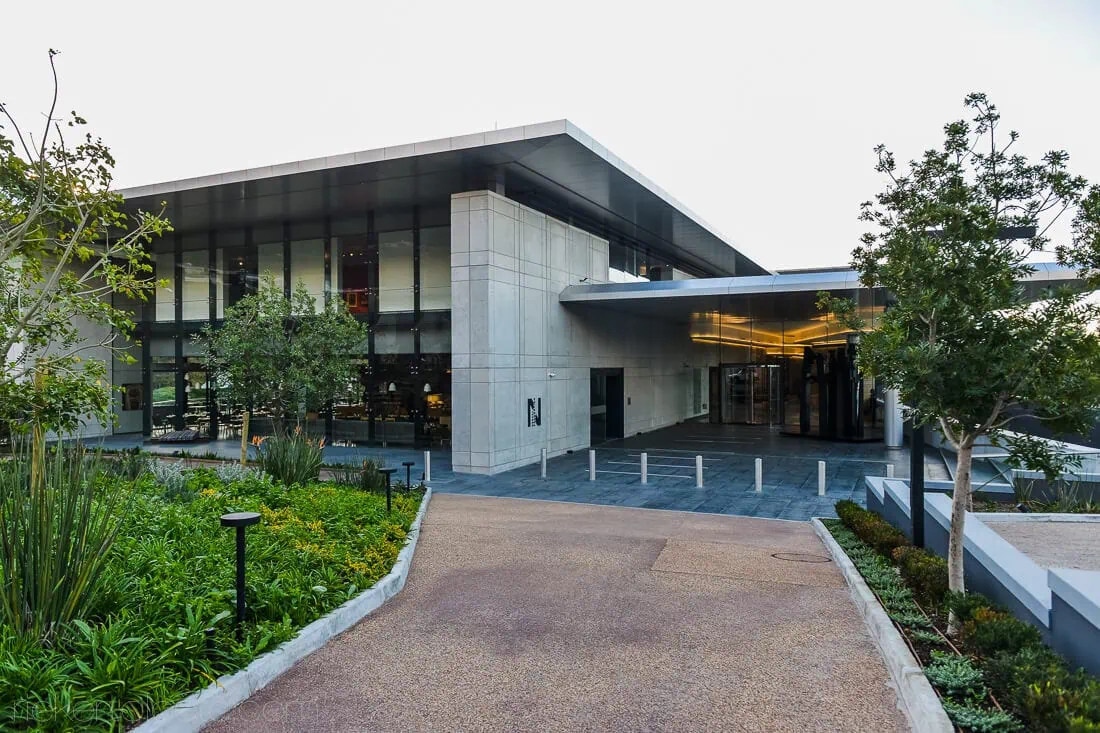 contemporary commercial building curved glass architectural photography cape town