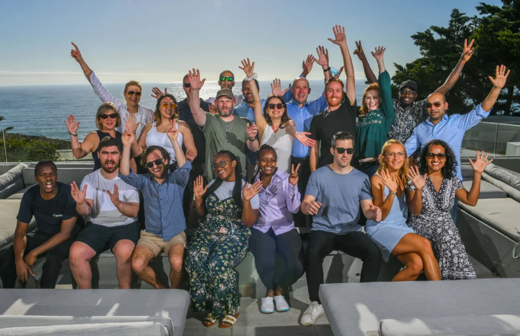corporate rooftop celebration group city views team photography cape town