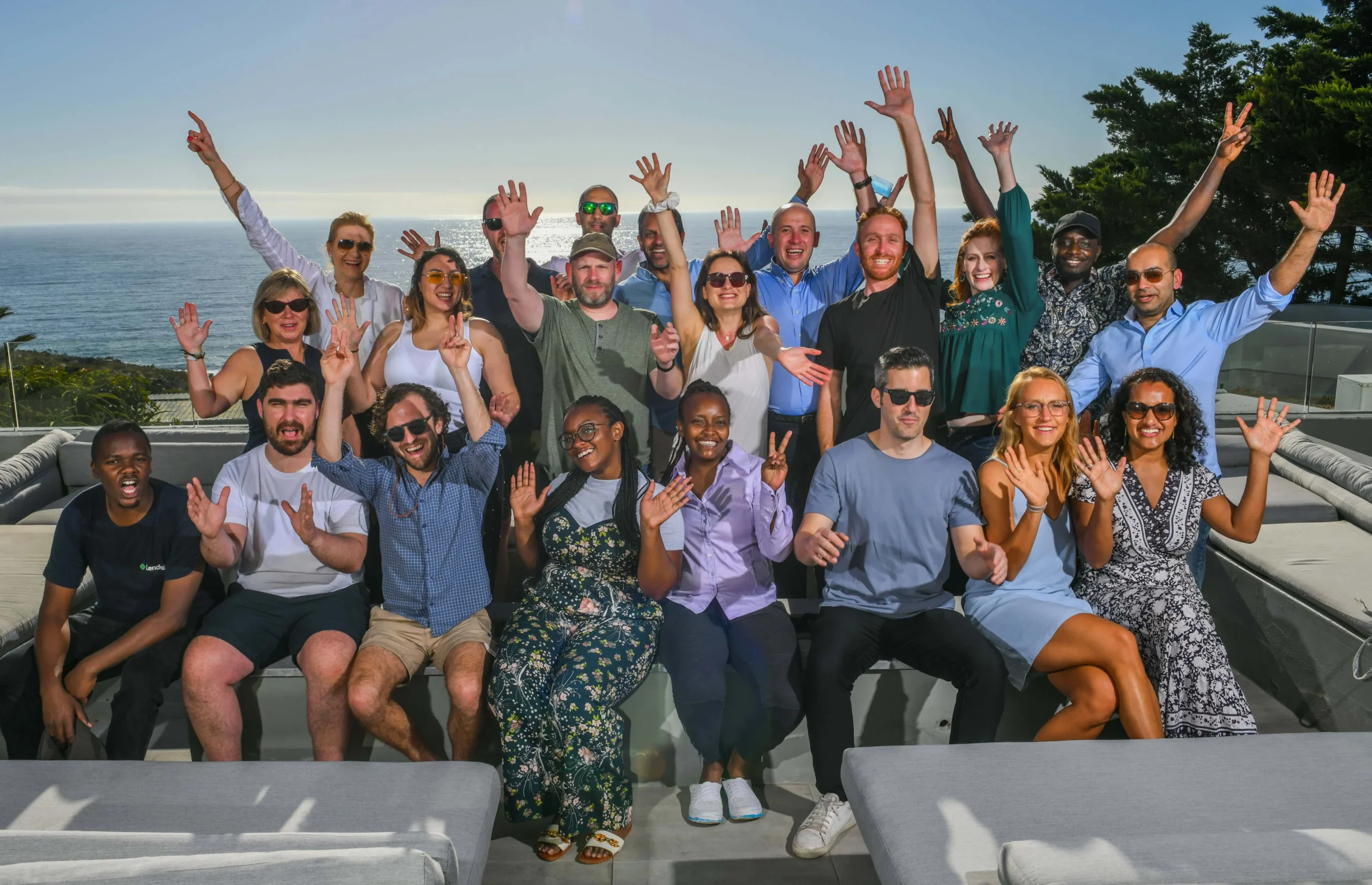 corporate rooftop celebration group city views team photography cape town