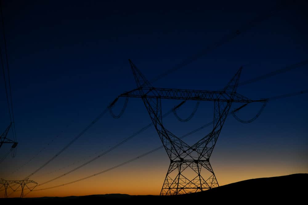 energy photographer western cape electric pylon sunset