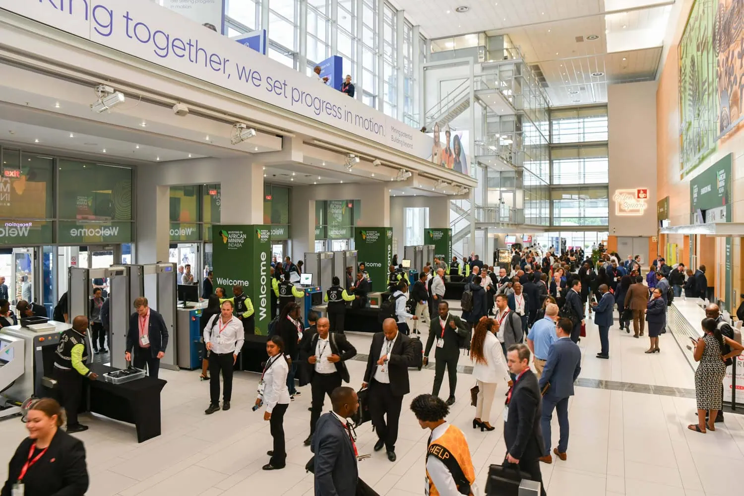 event photographer cape town mining indaba cticc exhibition floor 2026 05 conference lobby registration crowd