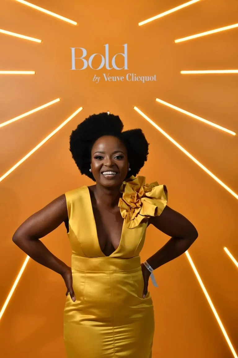 female model yellow dress confident pose brand advertising photography franschhoek
