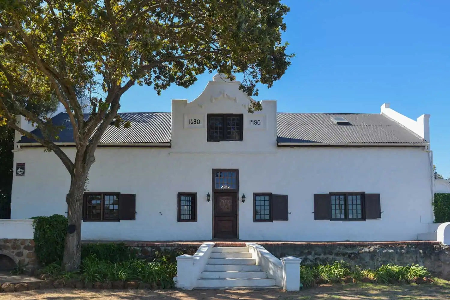 historic cape dutch manor exterior architectural photography cape town
