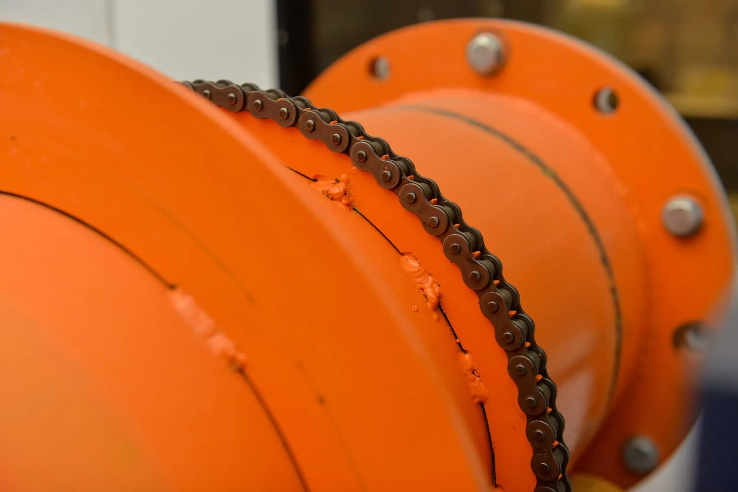 industrial machinery detail orange commercial photography western cape