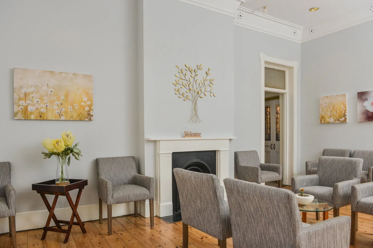 welcoming lounge fireplace seating hospitality interior photography cape town