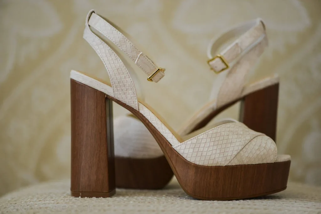12 apostles bride cream platform sandals wedding