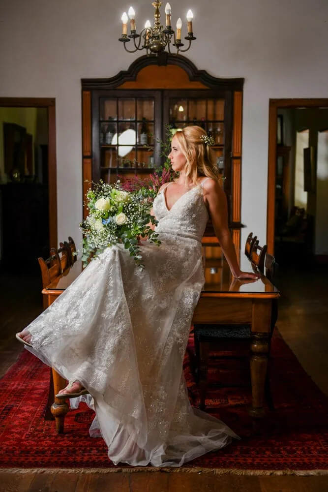 Mont Pellier bride lace gown cape dutch interior mont pellier