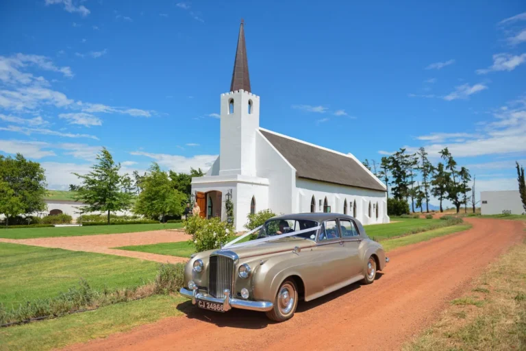Vintage bentley cape dutch chapel wedding – Vondeling Wines, Paarl