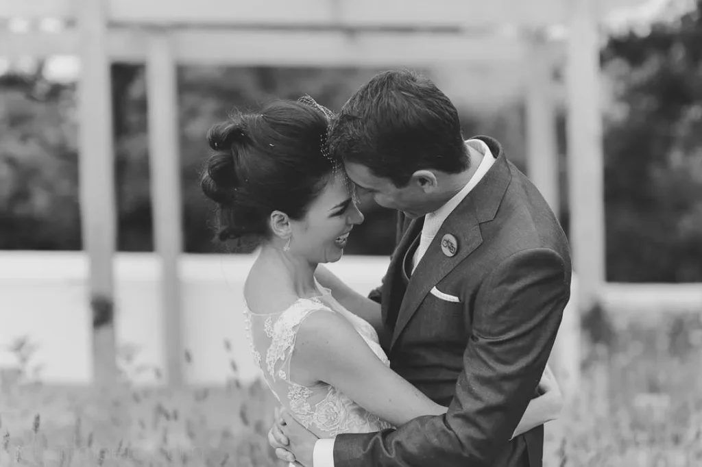 bride groom laughing fynbos pergola vrede en lust