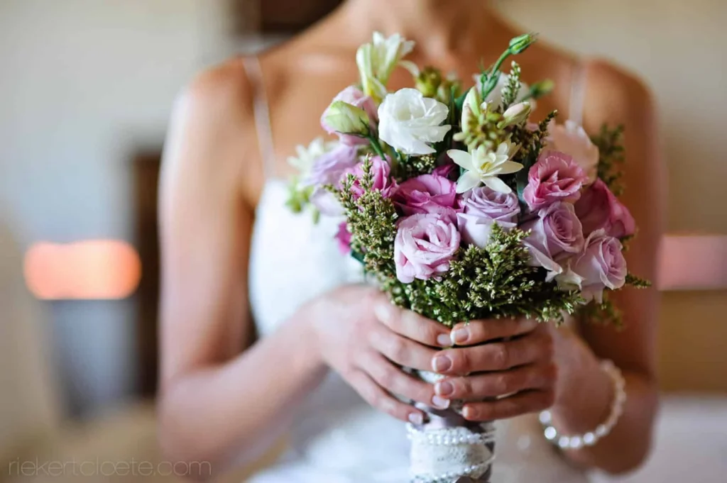 bride lavender rose heather bouquet worcester