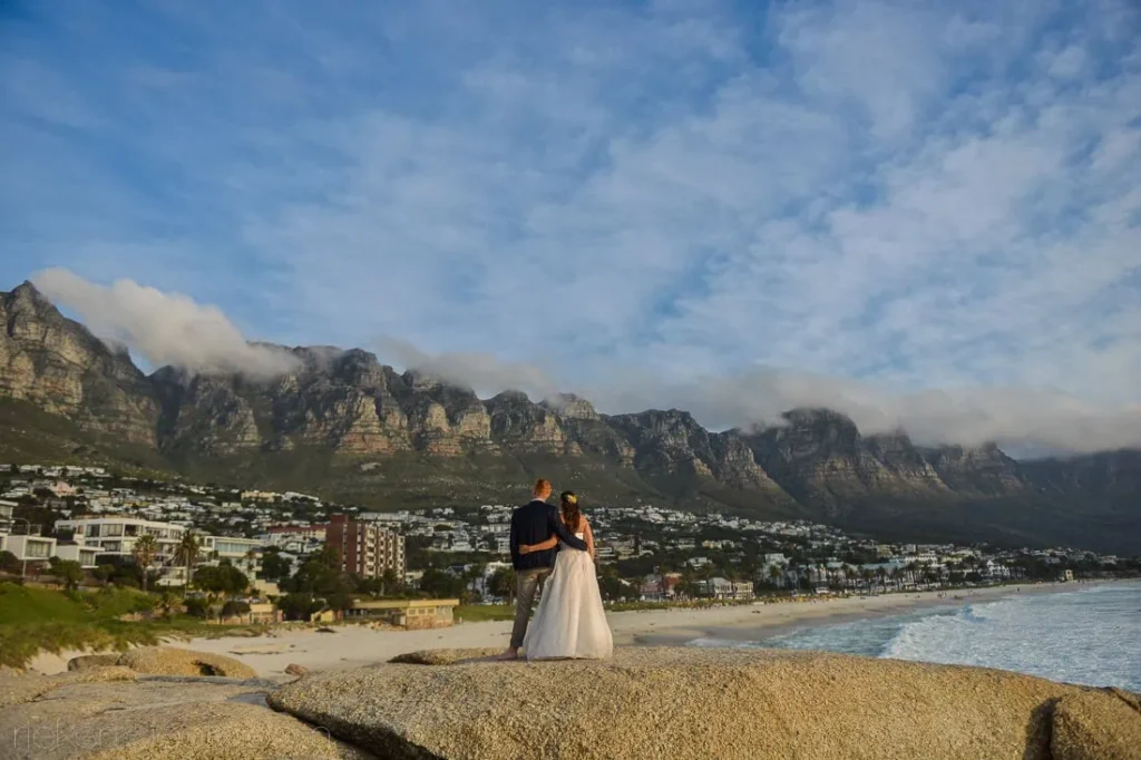 camps bay elopement rocky viewpoint clouds mountains