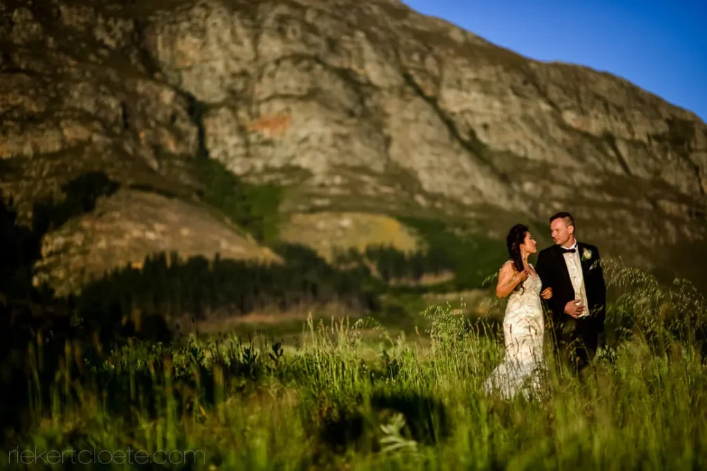 charmonix couple fynbos golden light mountain