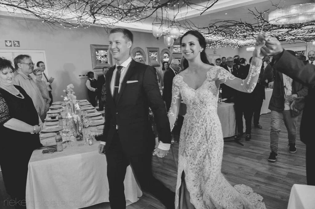 couple lace bride grand entrance elegant reception