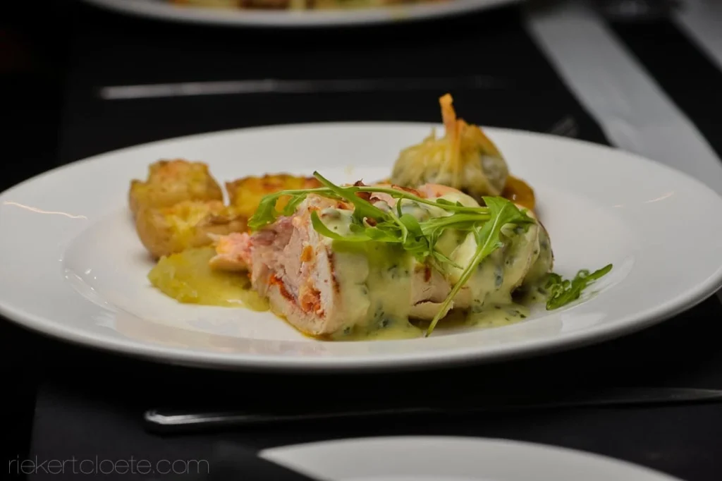 stuffed chicken cream sauce potato wedding