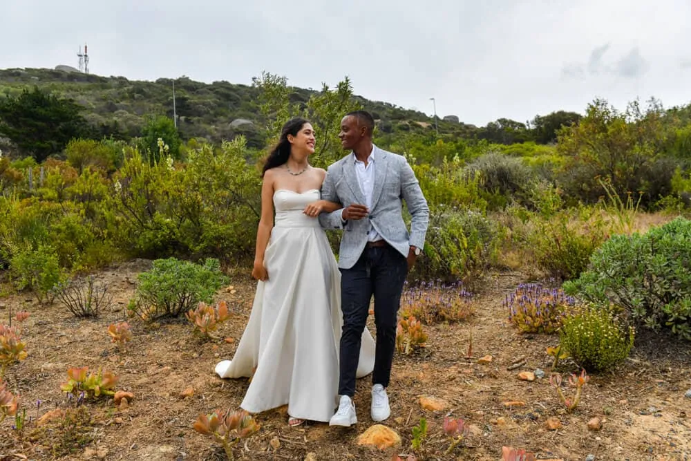 suikerbossie couple fynbos mountain coastal view