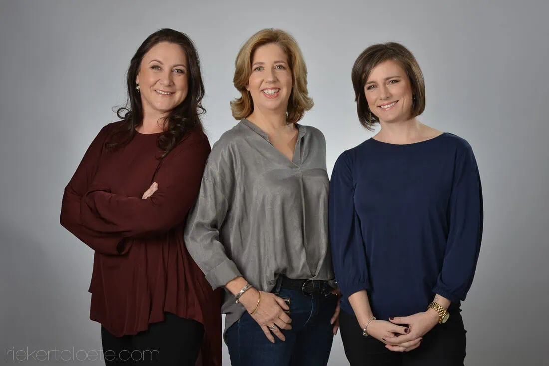 three professional women studio team photography cape town