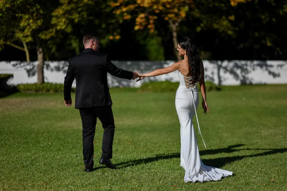 Steenberg couple autumn lawn open back gown – Steenberg Hotel, Cape Town