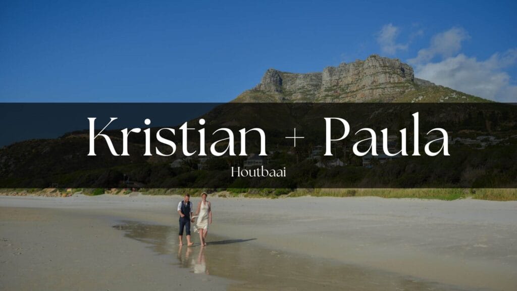 Wedding photos on beach in Houtbaai